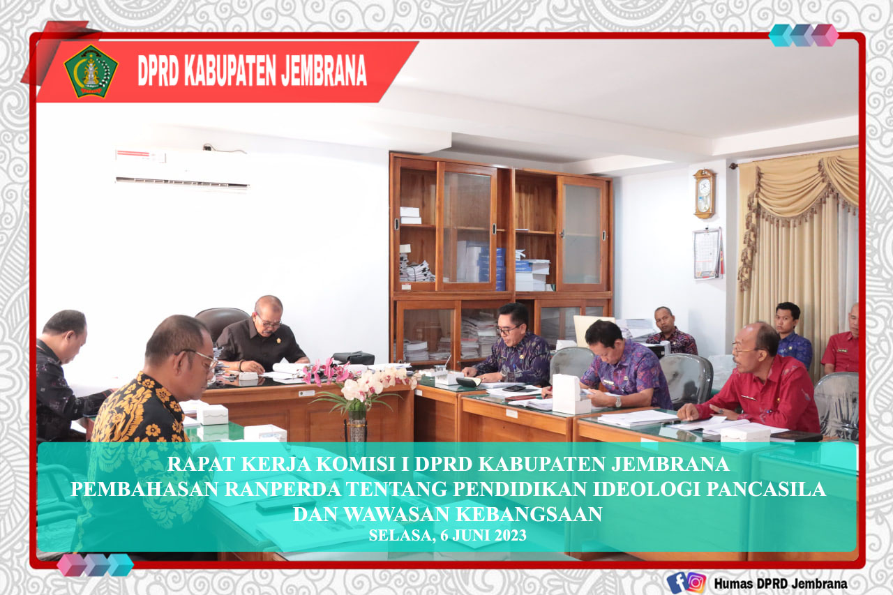 Cover Komisi I DPRD Kabupaten Jembrana Gelar Rapat Kerja Agenda Pembahasan Ranperda