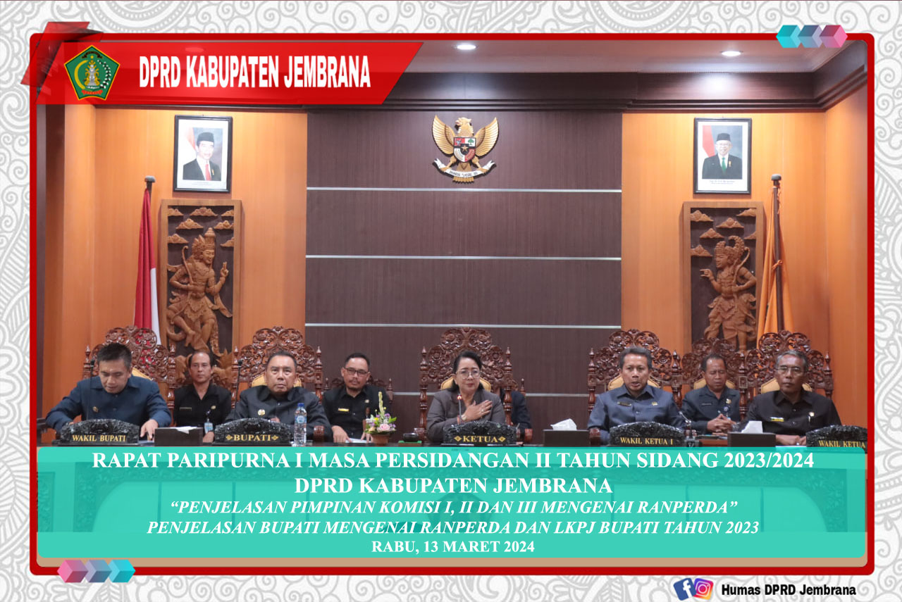 Cover Dewan Jembrana Gelar Rapat Paripurna I Masa Persidangan II Tahun Sidang 2023/2024