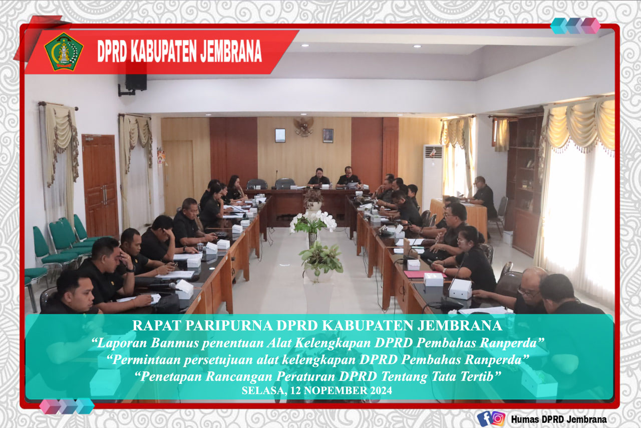 Rapat Paripurna Internal Penetapan Alat Kelengkapan Pembahas Ranperda cover