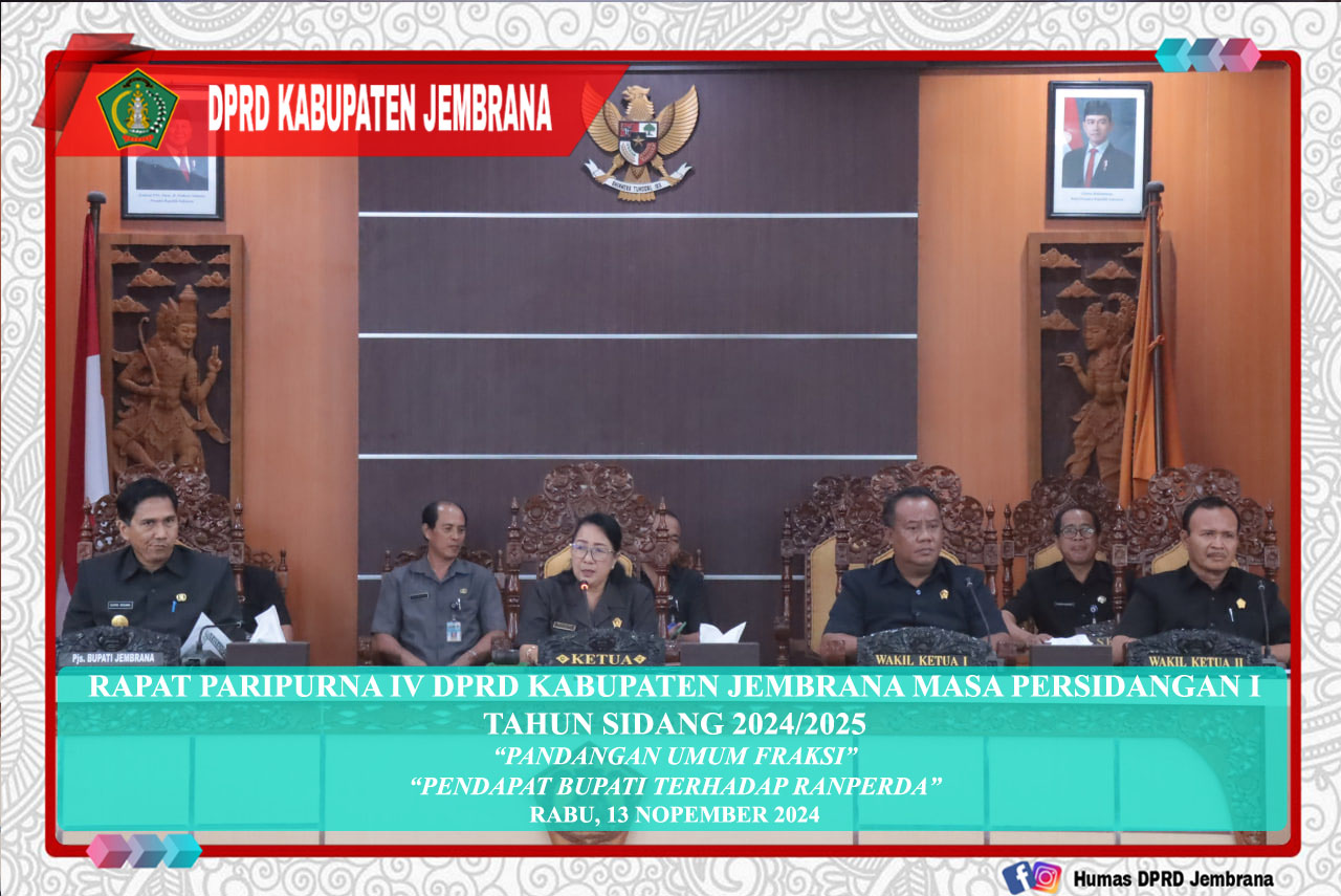 Rapat Paripurna IV Masa Persidangan I Tahun Sidang 2024/2025 cover