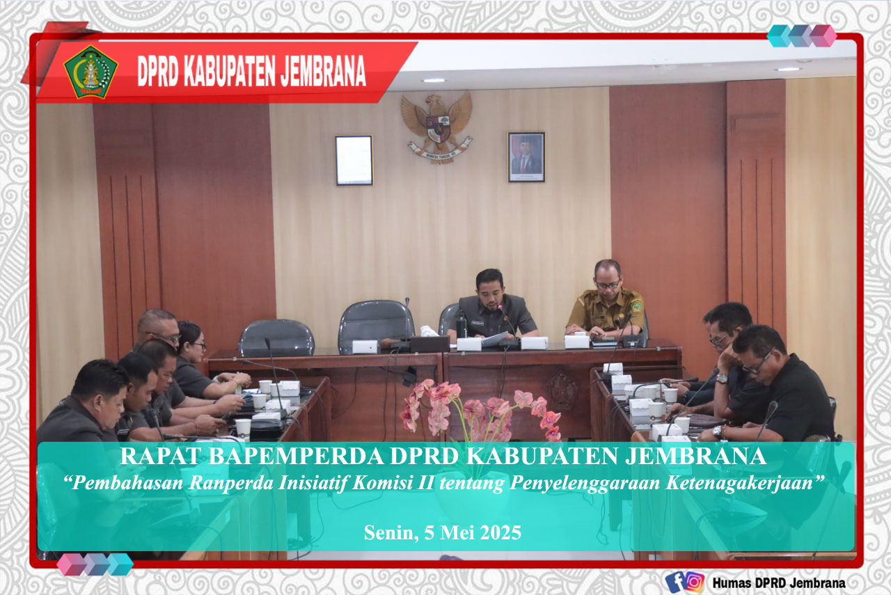 Rapat Badan Pembentukan Peraturan Daerah (Bapemperda) DPRD Kabupaten Jembrana cover