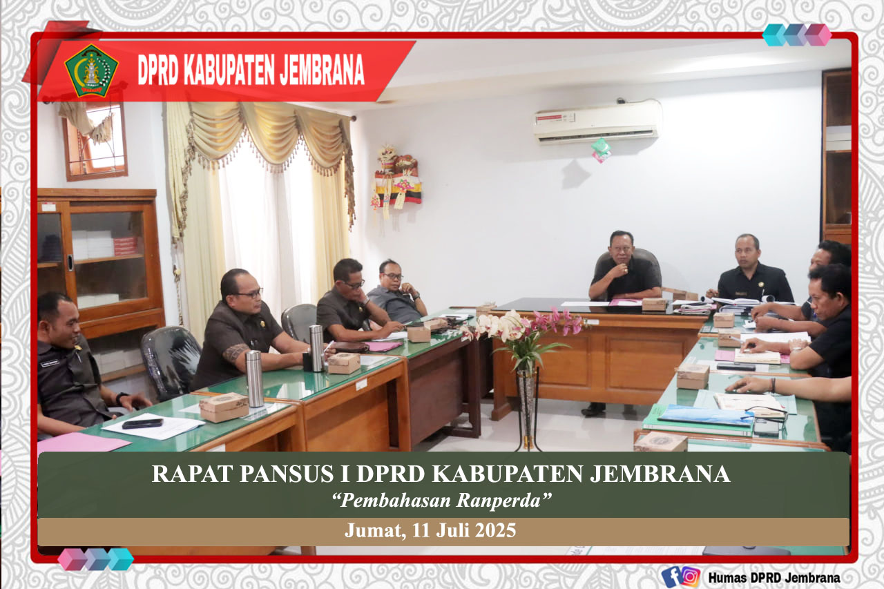 Cover Pansus I DPRD Jembrana Gelar Rapat Kerja Bahas Ranperda RPJMD dan SOTK