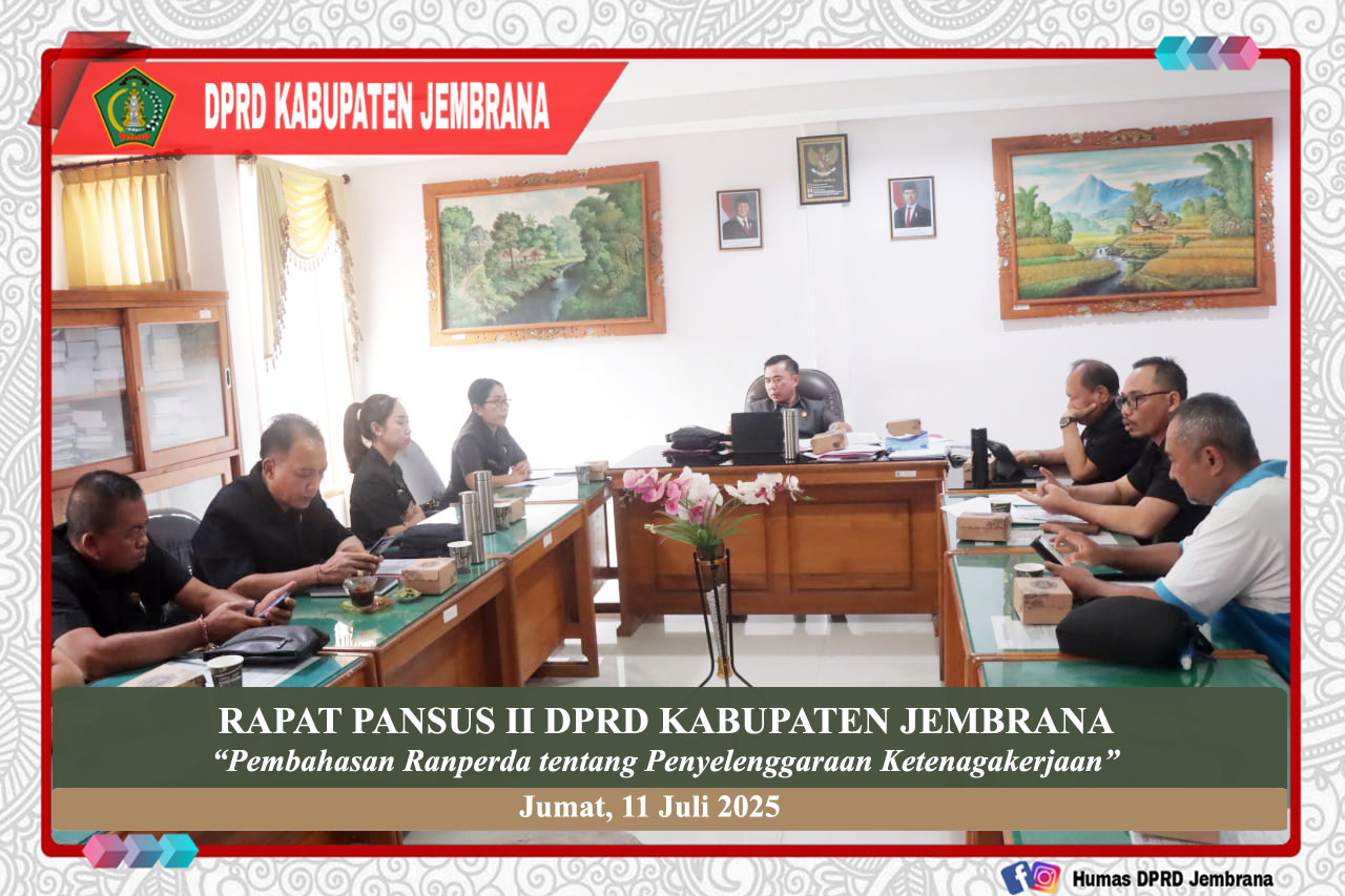 Cover Pansus II DPRD Jembrana Bahas Rancangan Perda Penyelenggaraan Ketenagakerjaan